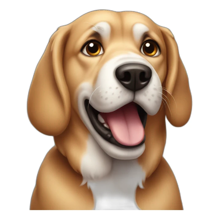 a dog in shock sticker
