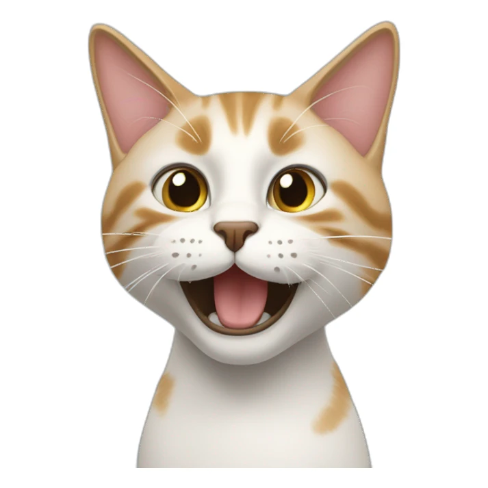 lachende katze die winkt sticker