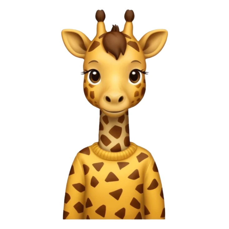 giraffe wearing sweater sticker