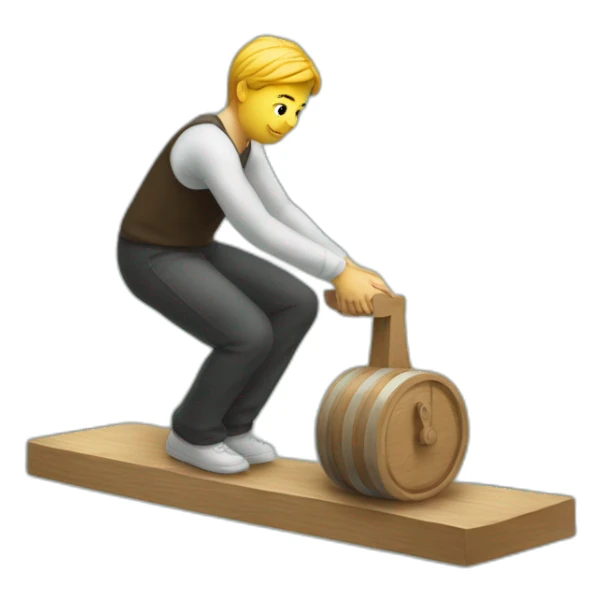 Homme sur une balance kg sticker