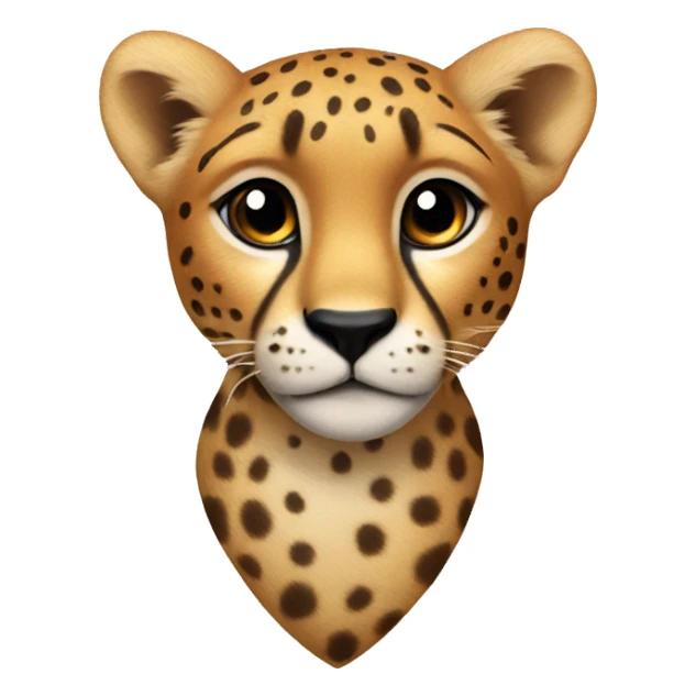 cheetah heart sticker