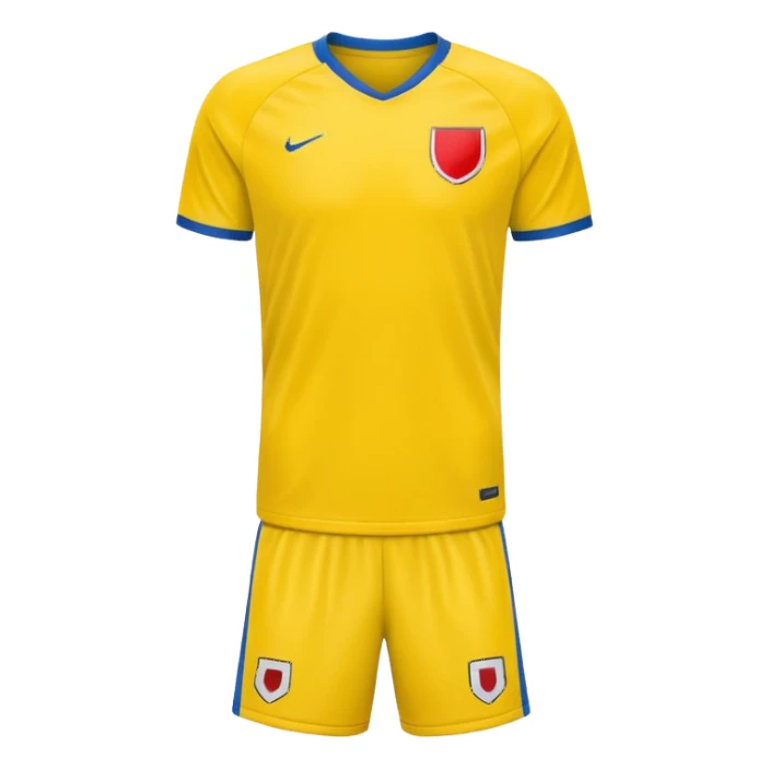 solid yellow plain soccer jersey sticker