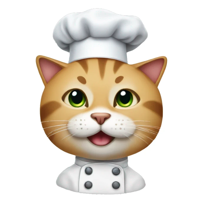 cat with a chef hat  sticker