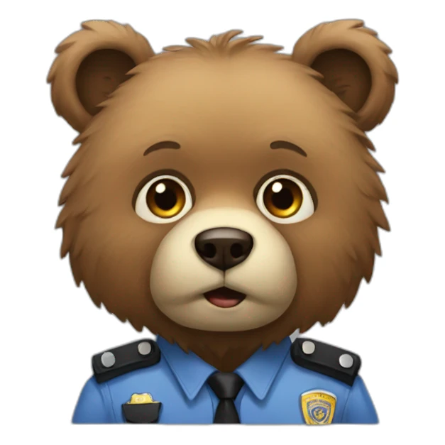 bear police sticker