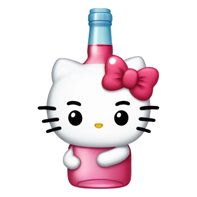 Hello kitty depressed tears with alcohol hello kitty sticker