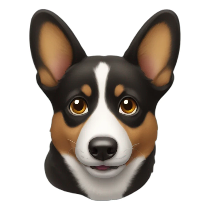 black corgi face sticker
