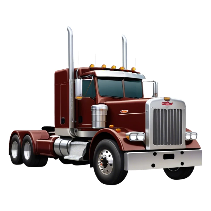 Peterbilt 389 brown cherry with flat top sticker
