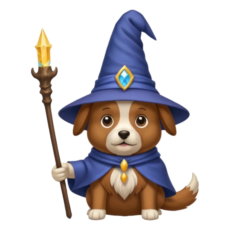 Dog wizard sticker