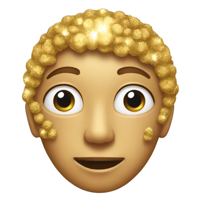 gold sparkle sticker