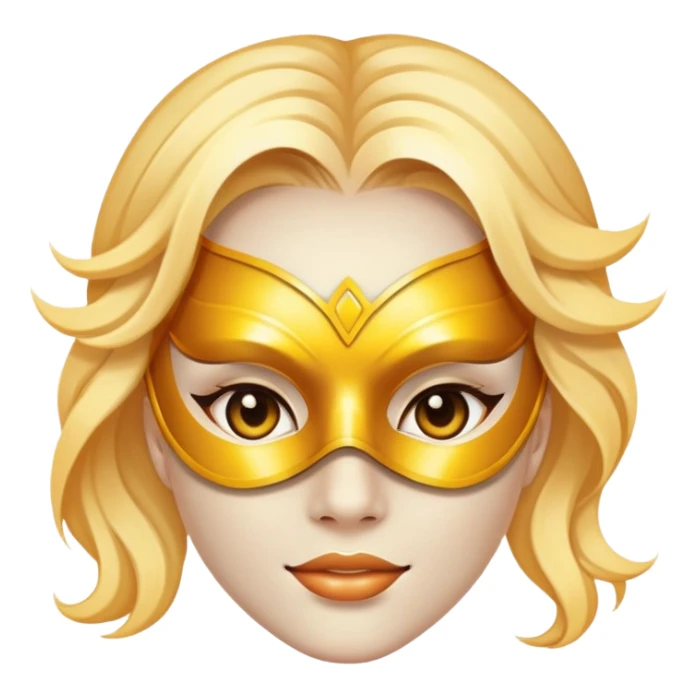 Girl with glowing mask on sticker