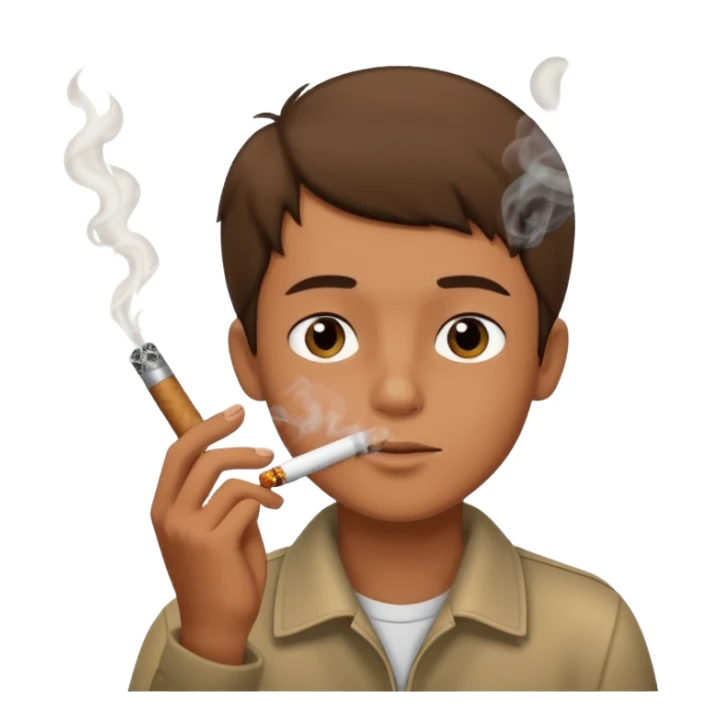 A boy smoking a big joint sticker