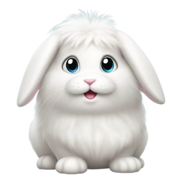 Fluffy marshmallow bunny sticker