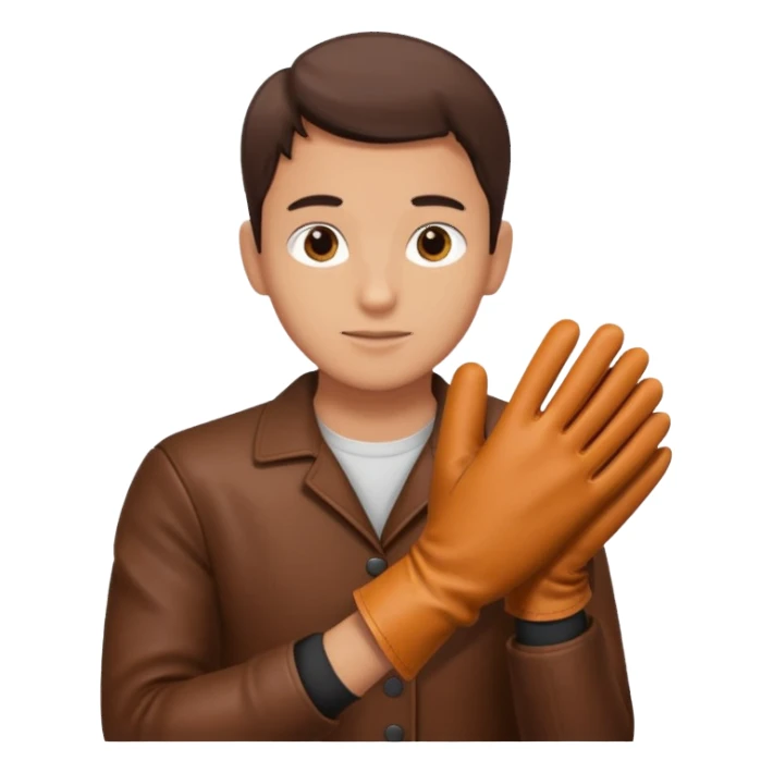 putting on glove sticker