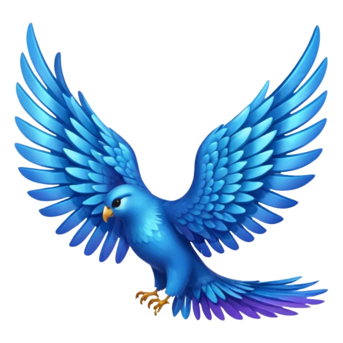 2 blue wings 🪽 left side an md right side sticker