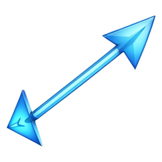 blue glowing arrow sticker
