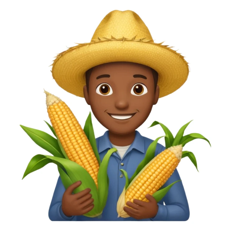 BLACK MAN HOLDING AN CORN POT sticker