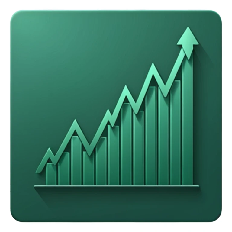 dark green growth graph sticker