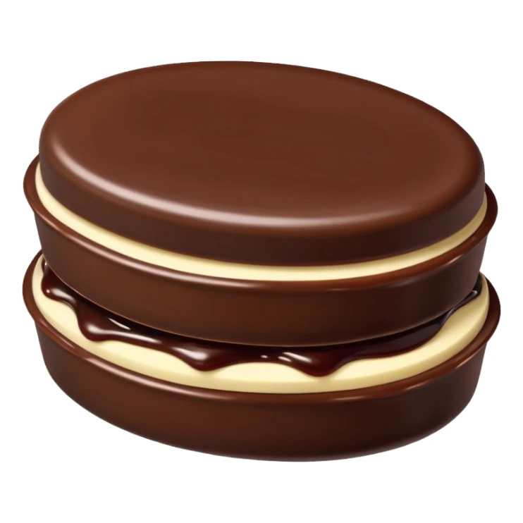 Chocolate covered Baltic curd snack with jam sticker