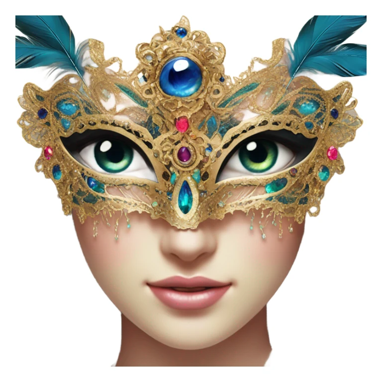Masquerade eye mask sticker
