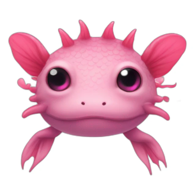 axolotl with hearts in its eyes sticker