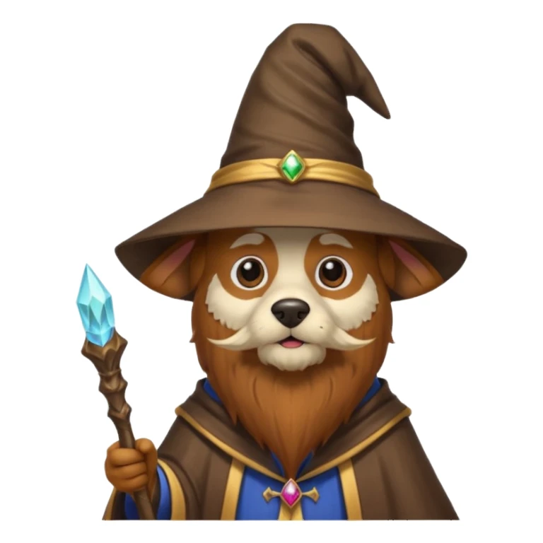 Dog wizard sticker