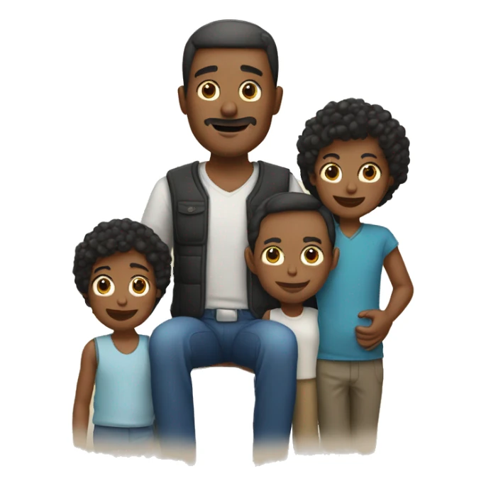a man with his family sticker