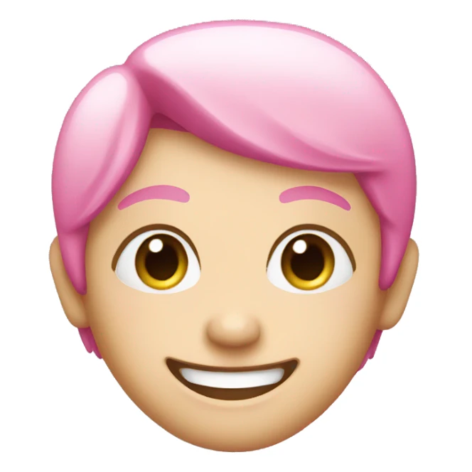 Pink smile sticker