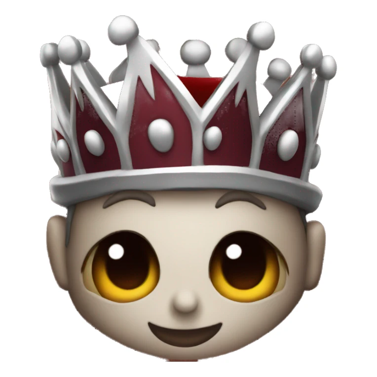 Dark red crown sticker