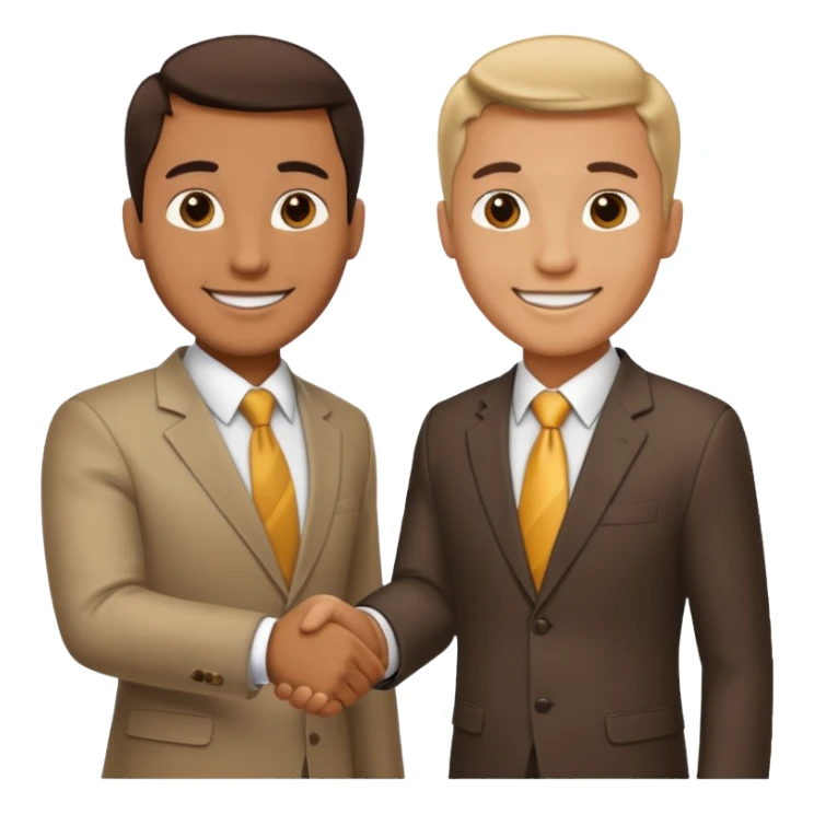 Two businessmen shaking hands sticker