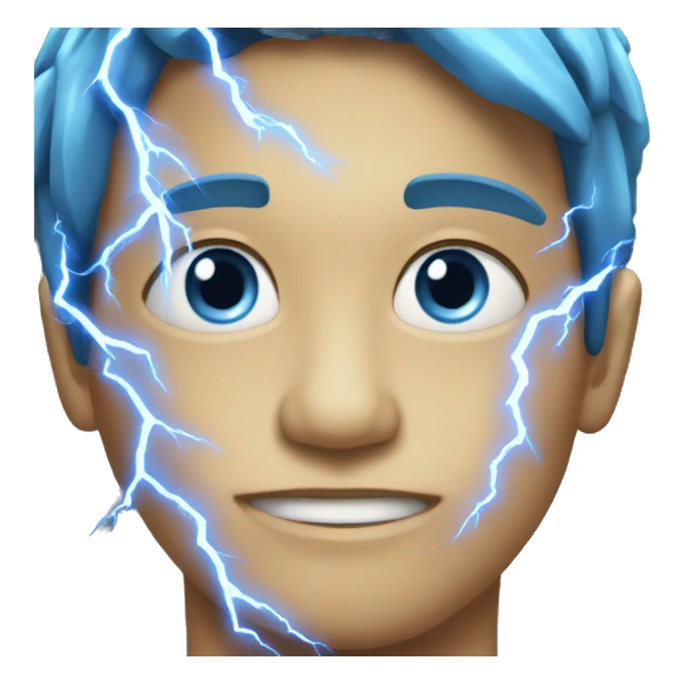Blue lightning  sticker