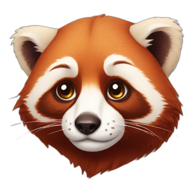 sad red panda sticker