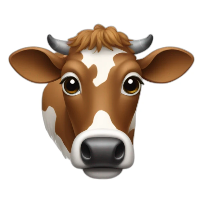 Une vache sur une mouche sticker
