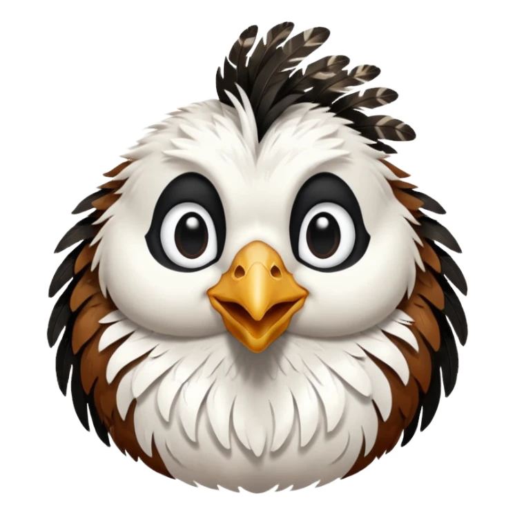 chicken with black and white bar feathers  sticker