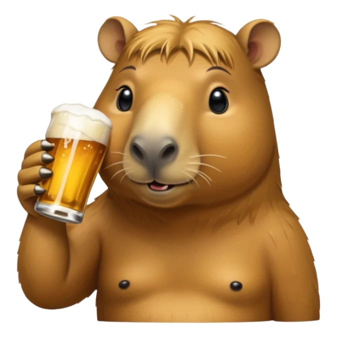 Capibara drink modelo beer sticker