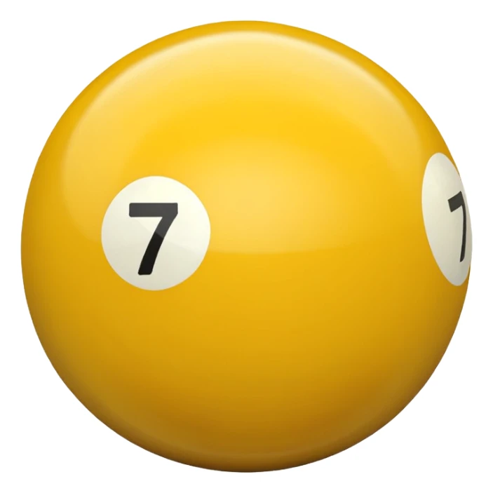 billiard ball 7 number sticker