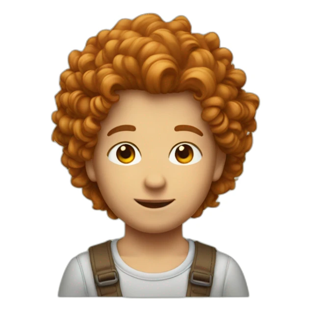 garçon roux avec cheveux bouclés sticker