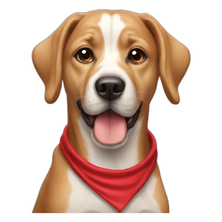 Dog with red dress sticker