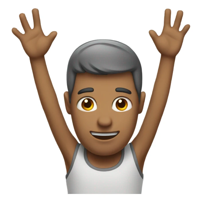 Man wearing holding hands up  sticker