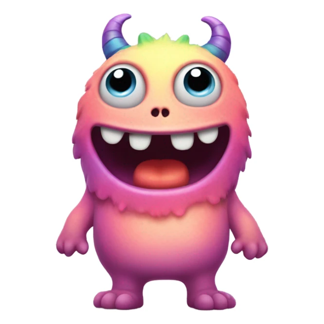 kind funny baby monster sticker