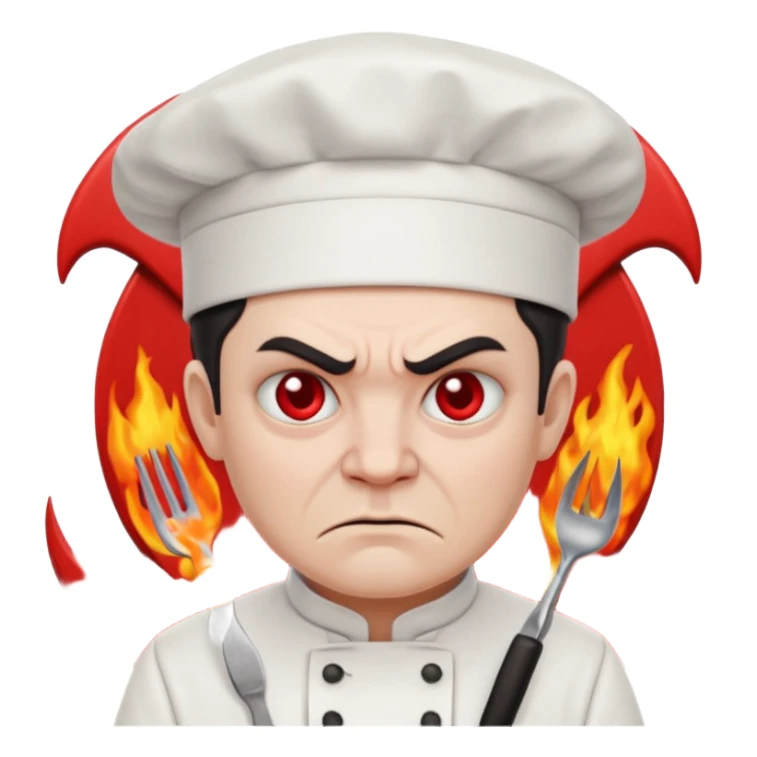 SATAN CHEF ATTITUDE  sticker