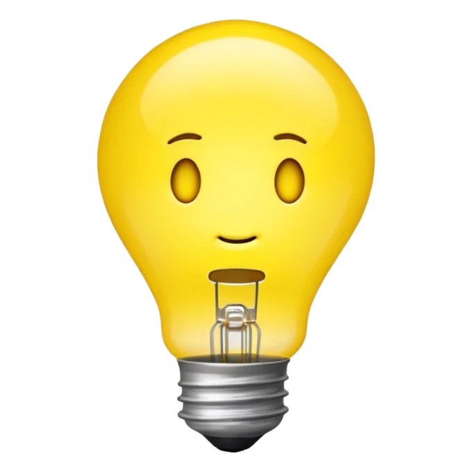 bulb bright idea emoji iphone no face sticker