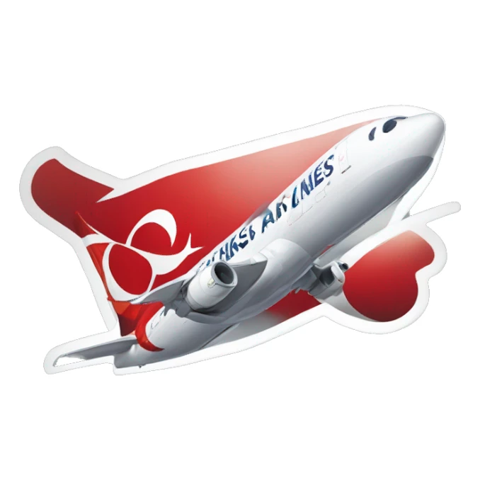 Turkish airlines logo sticker