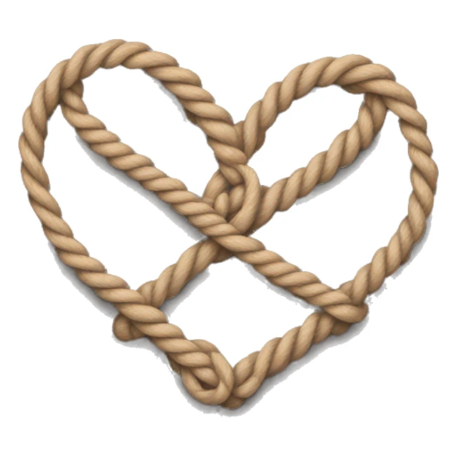 roped heart sticker
