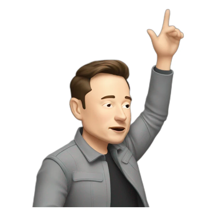 Elon musk who do a dab sticker