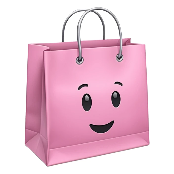 pink shopping bag sticker