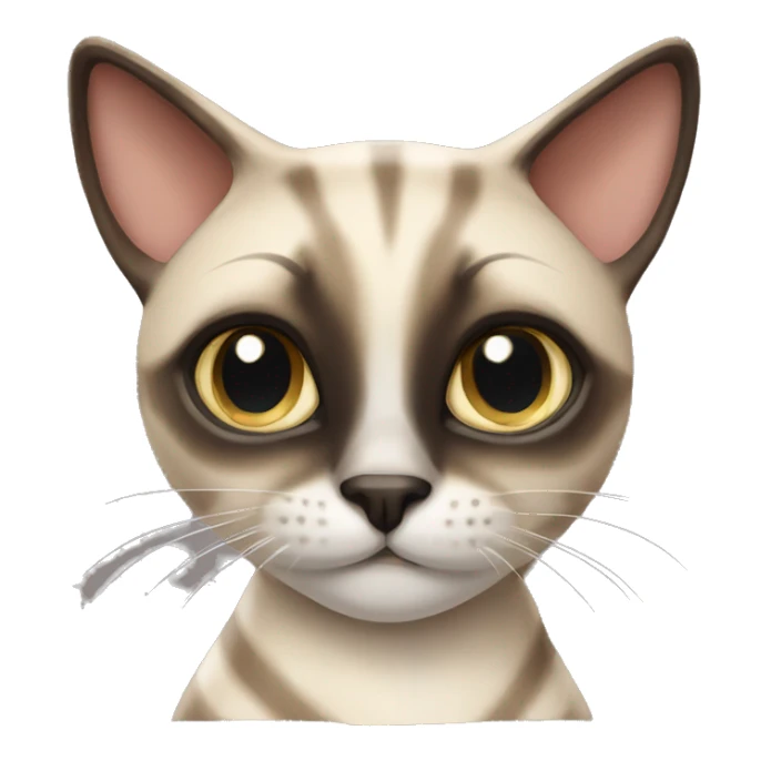 Siamese striped cat sticker