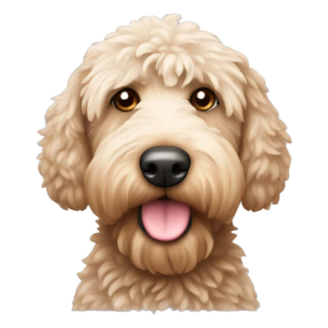 Labradoodle wearing bobble hat sticker