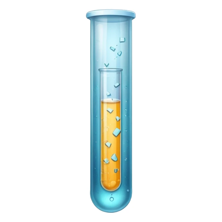 cracks on the  Test Tube sticker