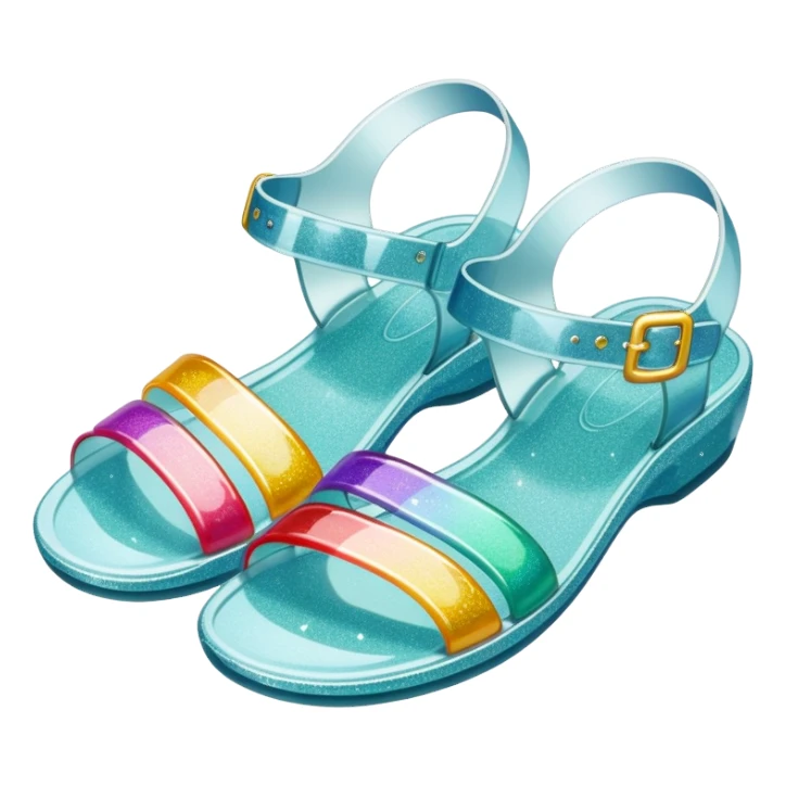 90’s glitter jelly bean sandals sticker