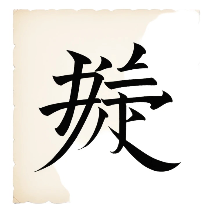 Japanese letter sticker